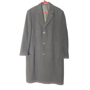 Ralph Lauren tweed men wool over coat 40R (b80)
